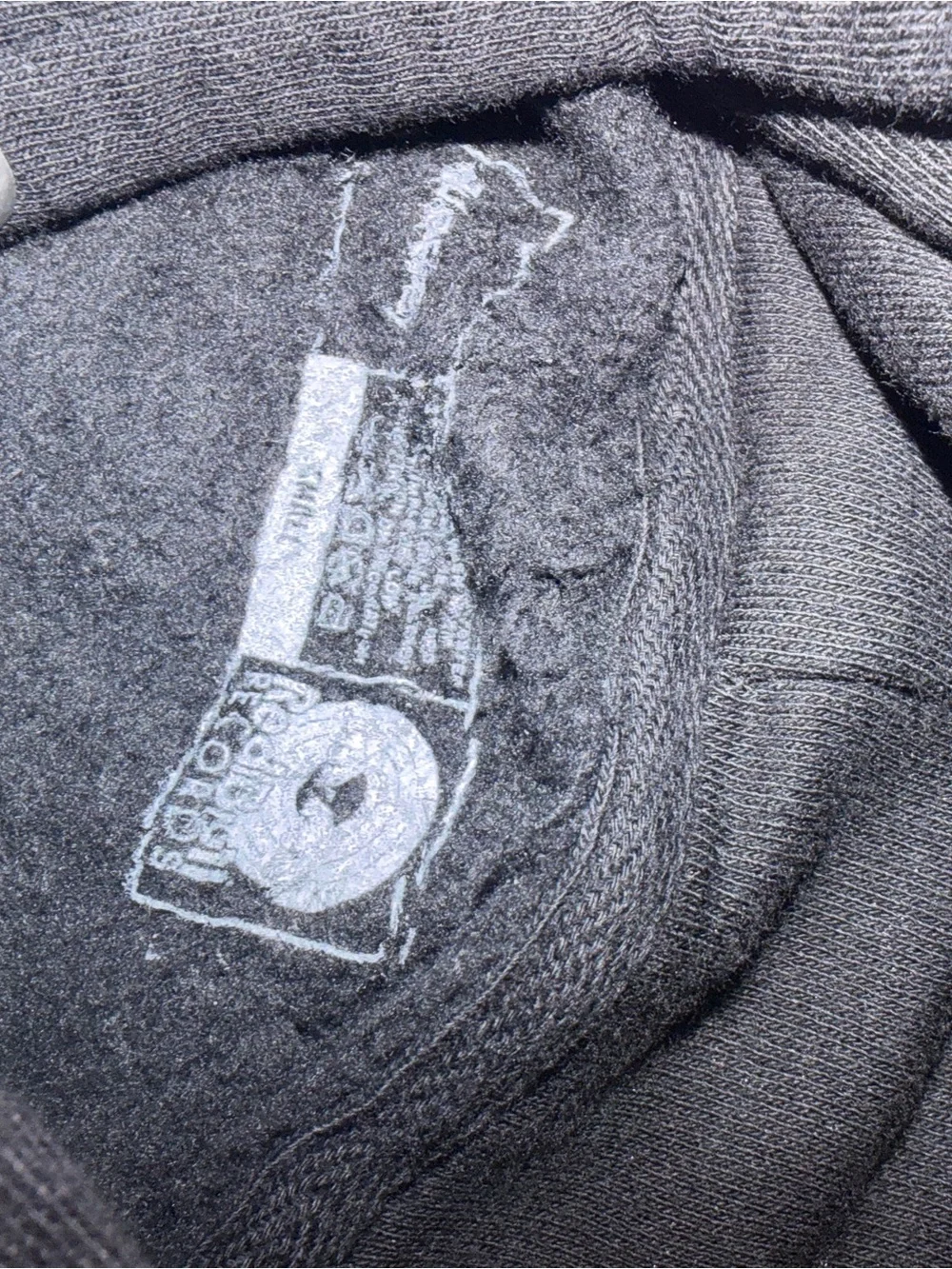 Roots Black Pullover with White Interior Graphic